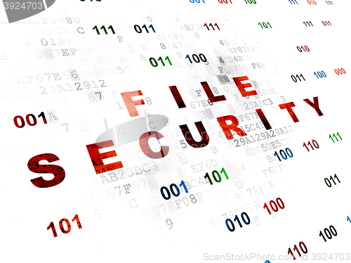 Image of Protection concept: File Security on Digital background