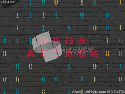 Image of Security concept: DDOS Attack on wall background