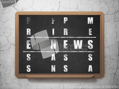 Image of News concept: E-news in Crossword Puzzle