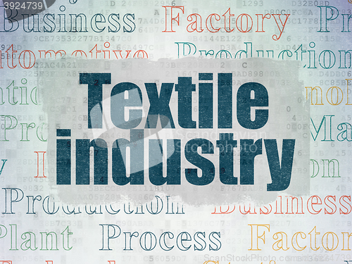 Image of Manufacuring concept: Textile Industry on Digital Data Paper background