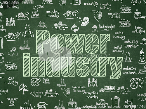 Image of Industry concept: Power Industry on School board background