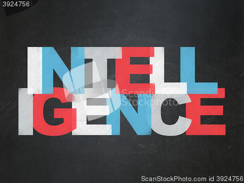 Image of Studying concept: Intelligence on School board background