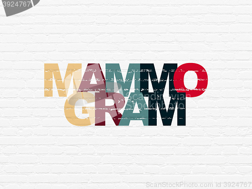 Image of Health concept: Mammogram on wall background