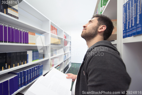 Image of student study  in school library