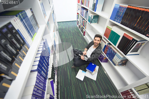 Image of student study  in school library