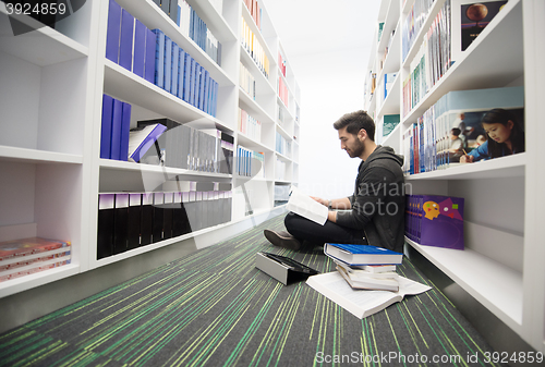 Image of student study  in school library