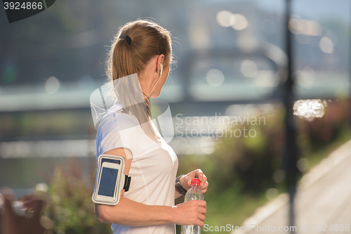 Image of jogging woman portrait