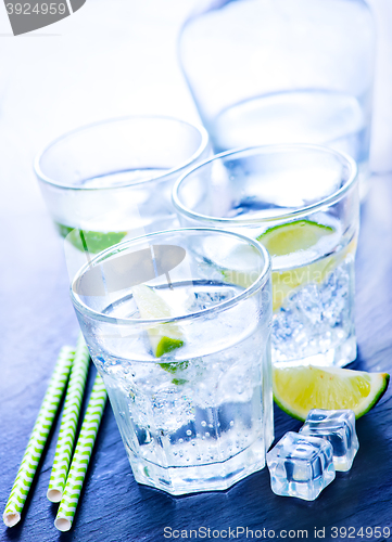 Image of water with lemon