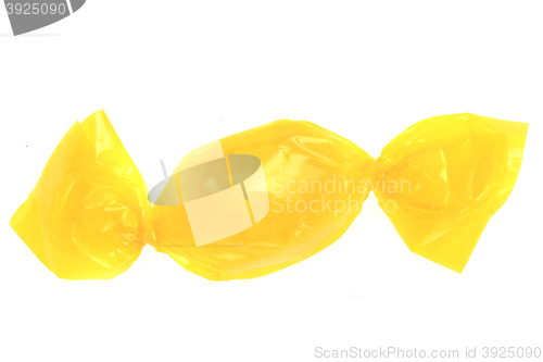 Image of yellow bonbon isolated