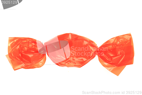Image of orange bonbon isolated