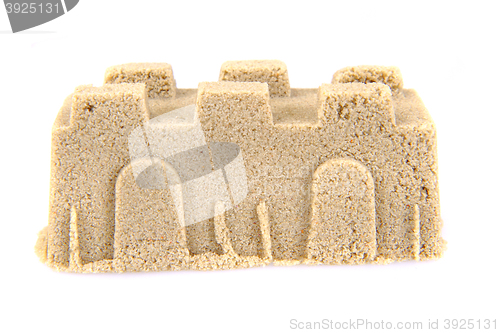Image of sand castle isolated