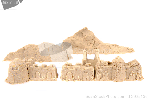 Image of sand castle isolated