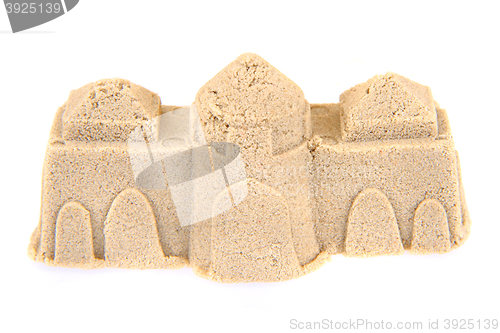 Image of sand castle isolated