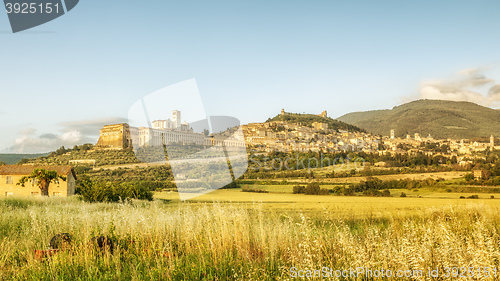 Image of Assisi in Italy Umbria at the evening