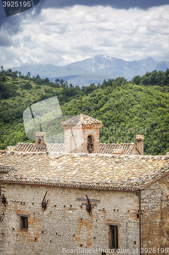 Image of view over Elcito in Italy Marche