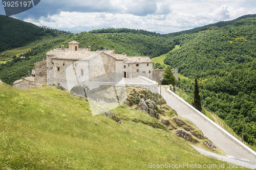 Image of view over Elcito in Italy Marche