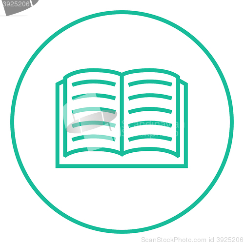 Image of Open book line icon.
