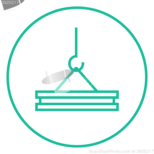 Image of Crane hook line icon.