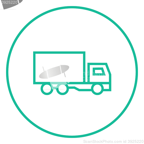 Image of Delivery truck line icon.