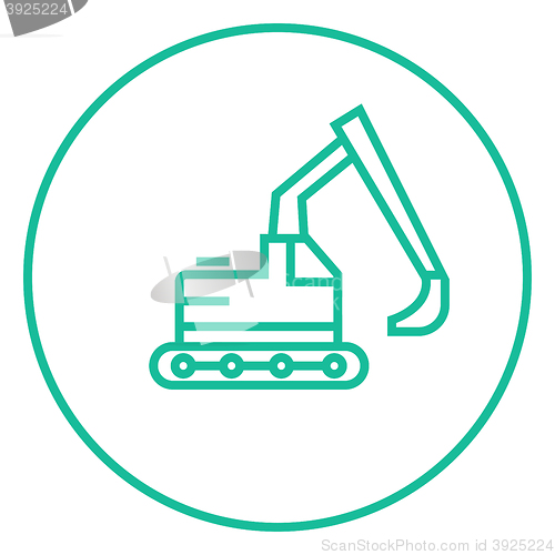 Image of Excavator line icon.