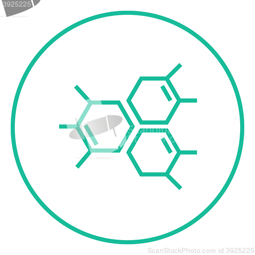 Image of Chemical formula line icon.