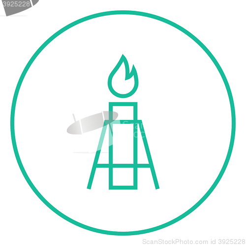 Image of Gas flare line icon.