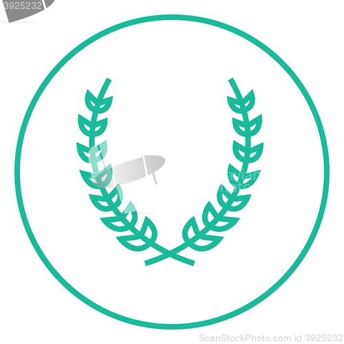 Image of Laurel wreath line icon.