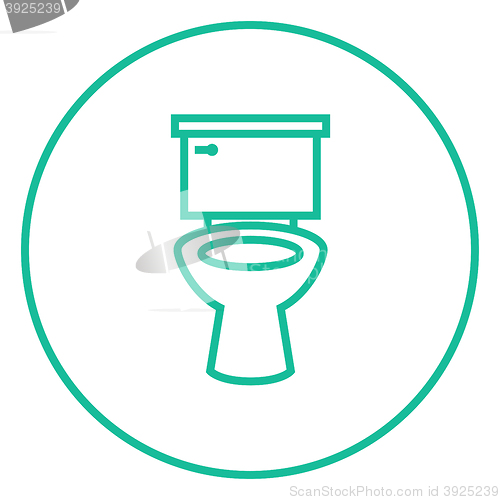 Image of Lavatory bowl line icon.