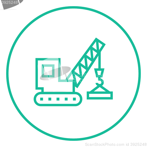 Image of Lifting crane line icon.