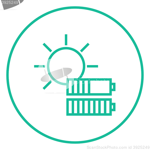 Image of Solar energy line icon.