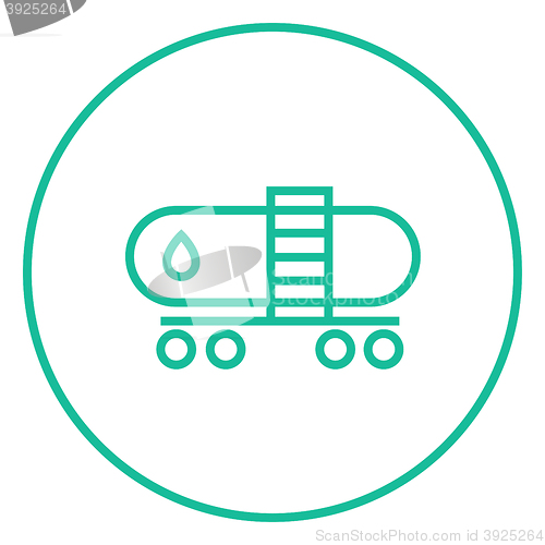 Image of Oil tank line icon.