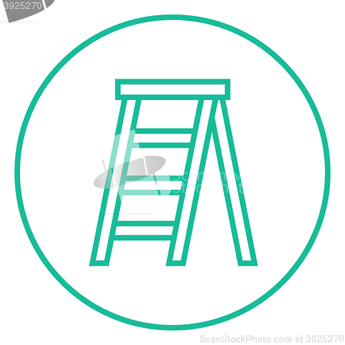 Image of Stepladder line icon.