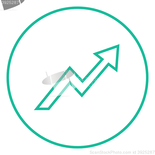 Image of Arrow upward line icon.