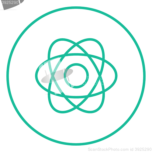 Image of Atom line icon.