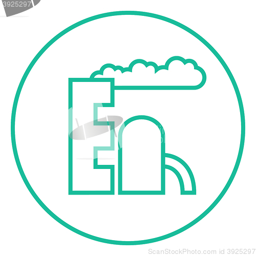 Image of Refinery plant line icon.