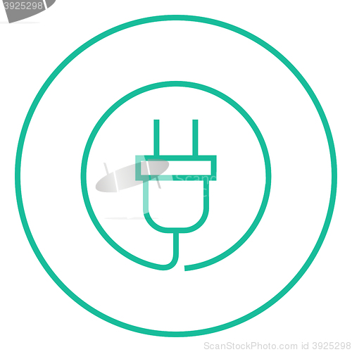 Image of Plug line icon.