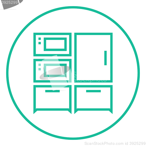 Image of Household appliances line icon.