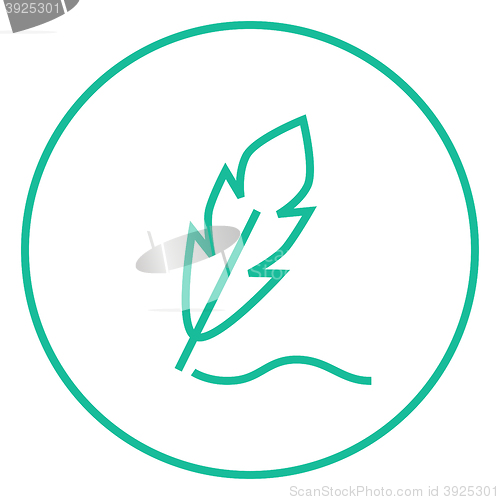 Image of Feather line icon.