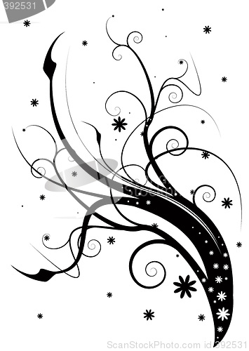 Image of floral silhouette