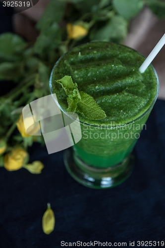 Image of Healthy organic green smoothie