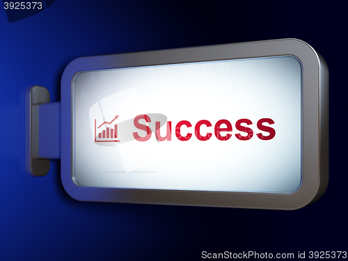 Image of Business concept: Success and Growth Graph on billboard background