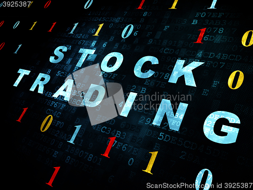 Image of Finance concept: Stock Trading on Digital background