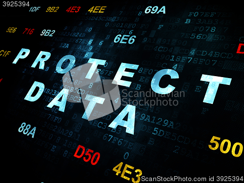 Image of Privacy concept: Protect Data on Digital background