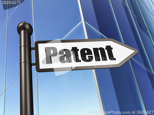 Image of Law concept: sign Patent on Building background