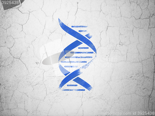 Image of Science concept: DNA on wall background