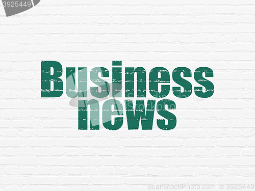 Image of News concept: Business News on wall background