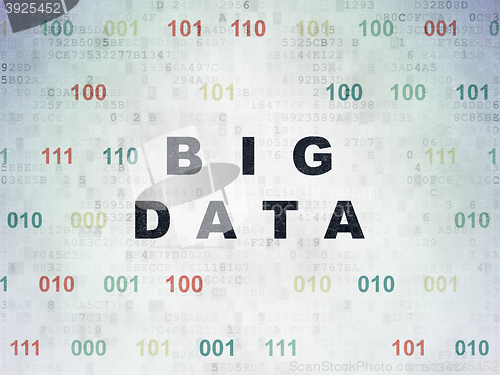 Image of Information concept: Big Data on Digital Data Paper background