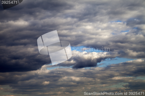 Image of Sky with dark clouds before rain