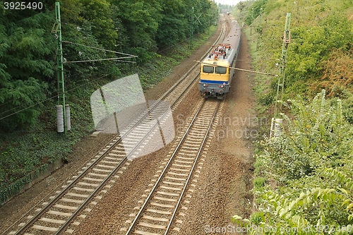 Image of Railway line with train