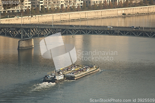 Image of Barges on the river